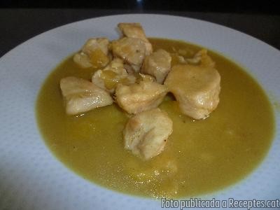 Pollastre al curry amb poma